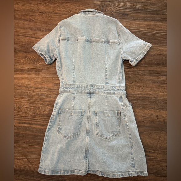Zara Light Blue Denim Mini Dress - Picture 2 of 3